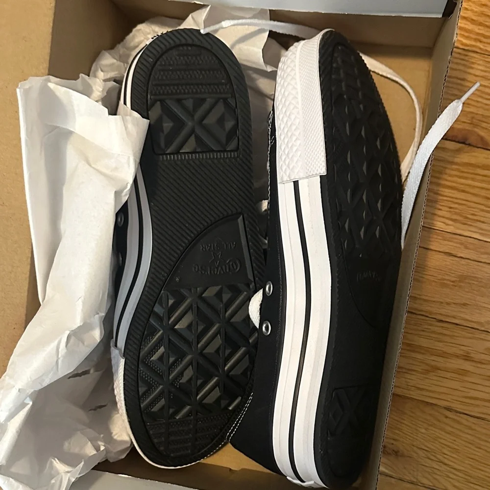 Converse Black and White Canvas Sneakers - Picture 3 of 3